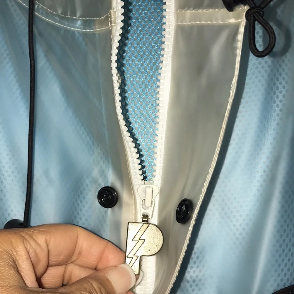 Unisex NFL Panthers Transparent Hooded Rain Jacket